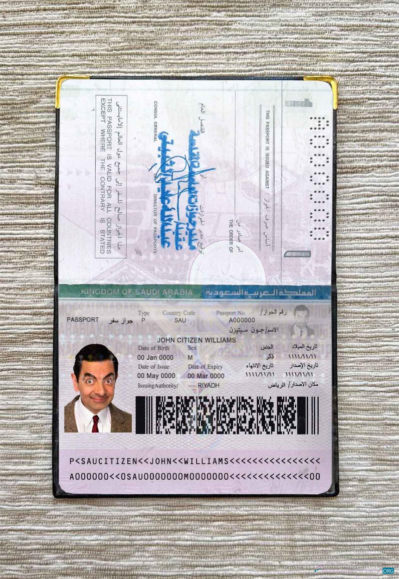 Download Saudi Arabia passport photo look Photoshop template